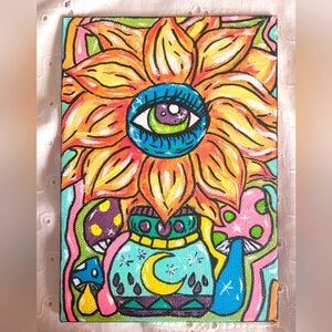 Acrylic psychedelic painting